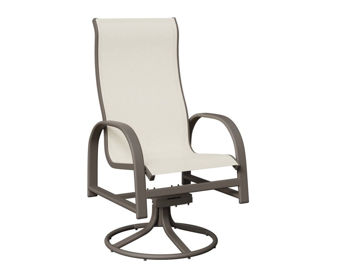 Murphy High Back Sling Swivel Rocker Dining Chair