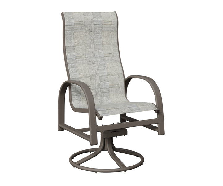 Murphy High Back Sling Swivel Rocker Dining Chair