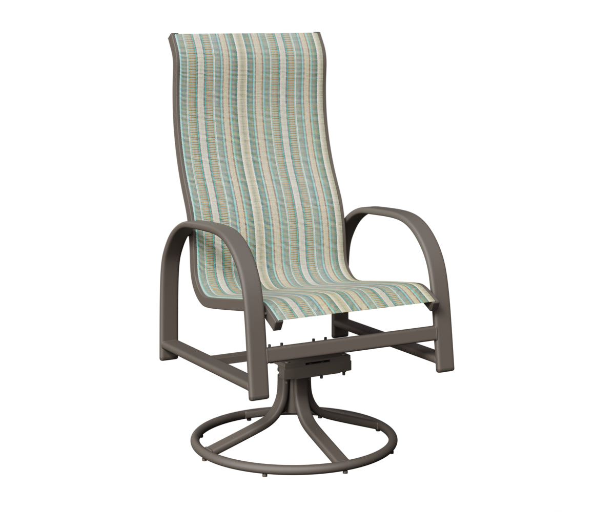 Murphy High Back Sling Swivel Rocker Dining Chair