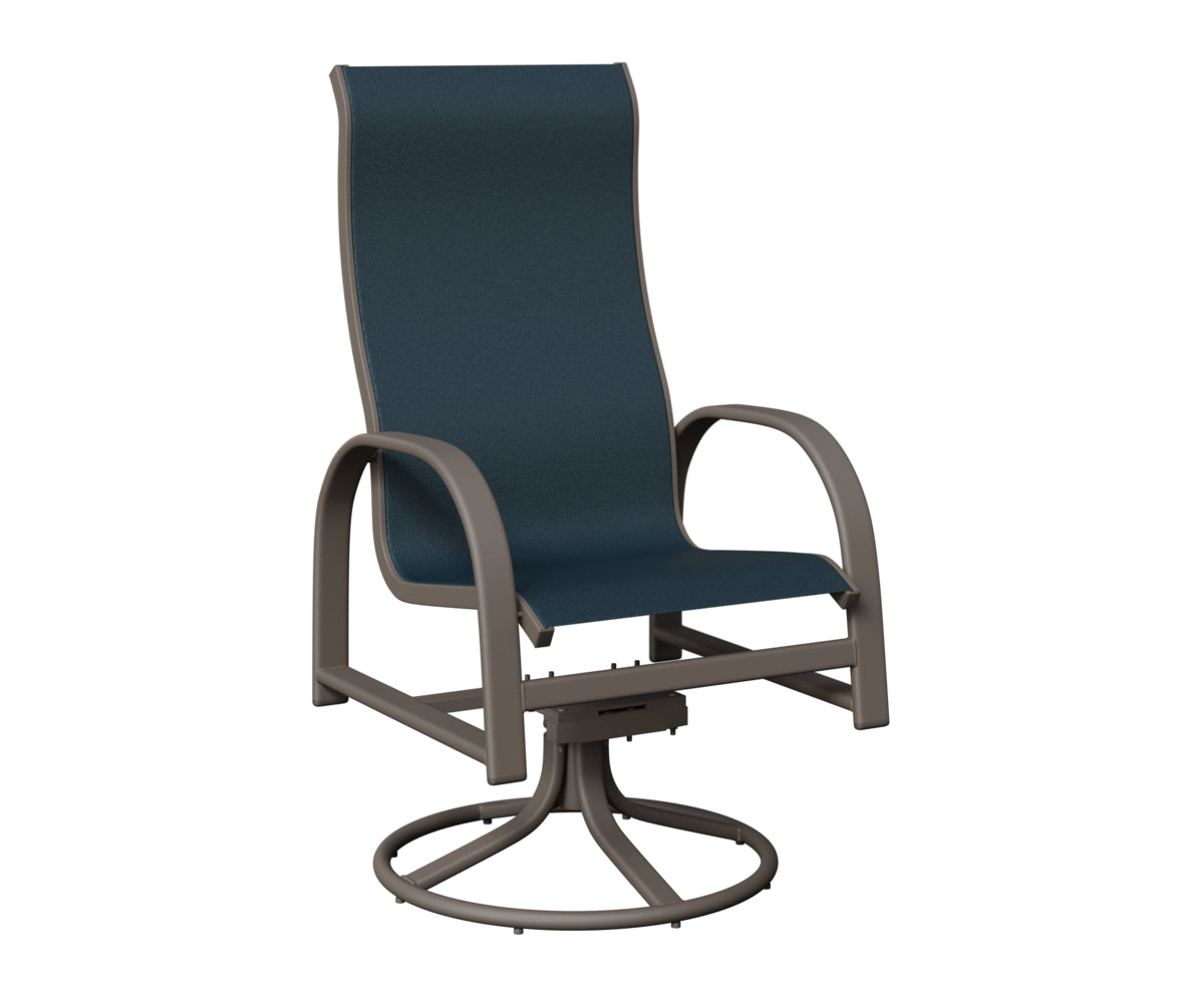 Murphy High Back Sling Swivel Rocker Dining Chair