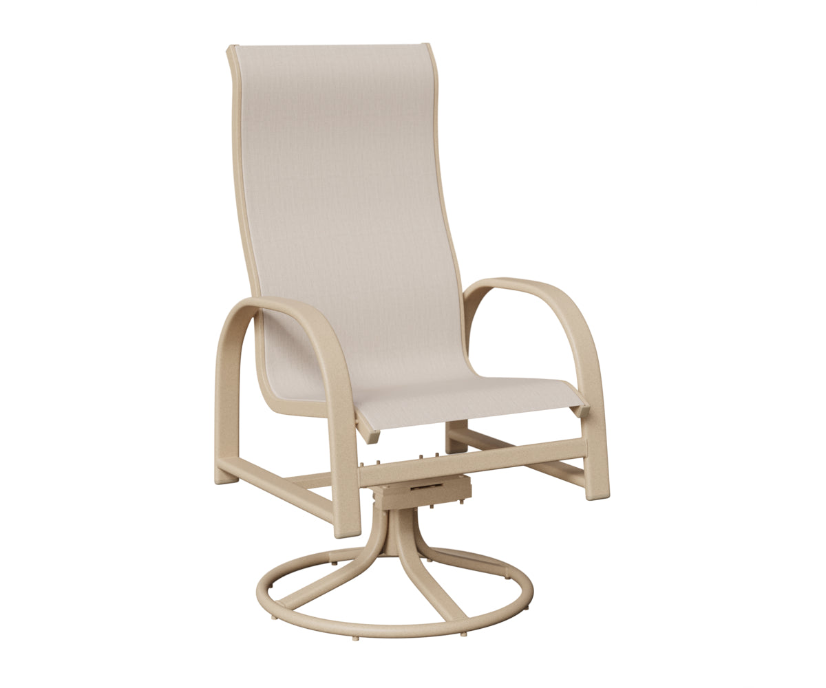 Murphy High Back Sling Swivel Rocker Dining Chair