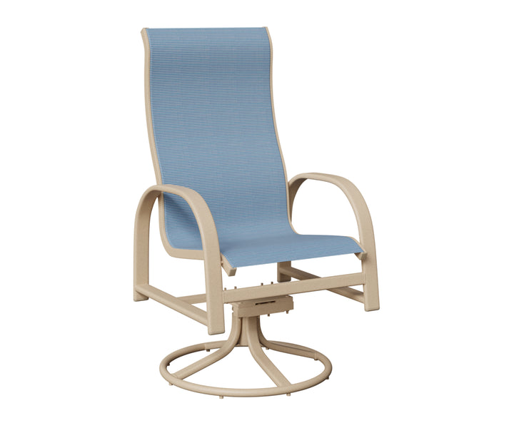 Murphy High Back Sling Swivel Rocker Dining Chair