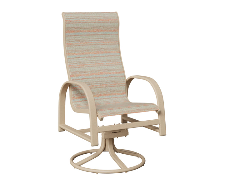 Murphy High Back Sling Swivel Rocker Dining Chair