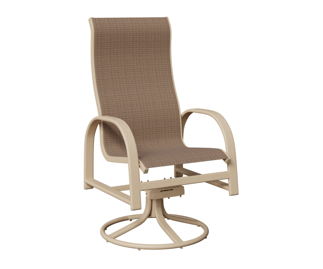 Murphy High Back Sling Swivel Rocker Dining Chair