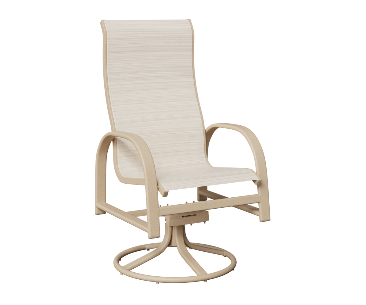 Murphy High Back Sling Swivel Rocker Dining Chair