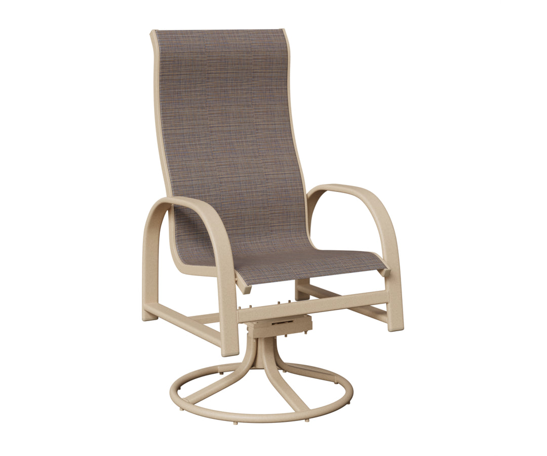 Murphy High Back Sling Swivel Rocker Dining Chair