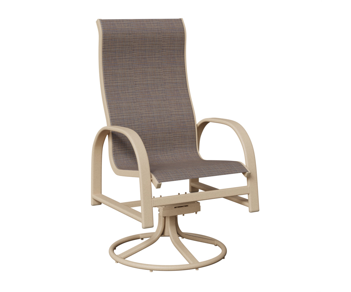 Murphy High Back Sling Swivel Rocker Dining Chair