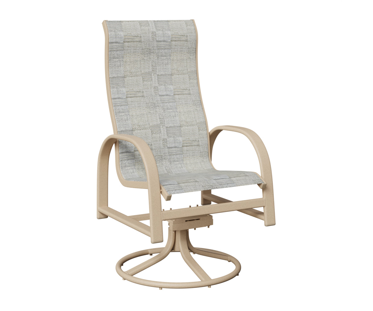 Murphy High Back Sling Swivel Rocker Dining Chair
