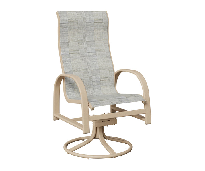 Murphy High Back Sling Swivel Rocker Dining Chair