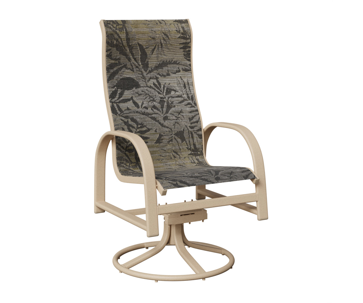 Murphy High Back Sling Swivel Rocker Dining Chair
