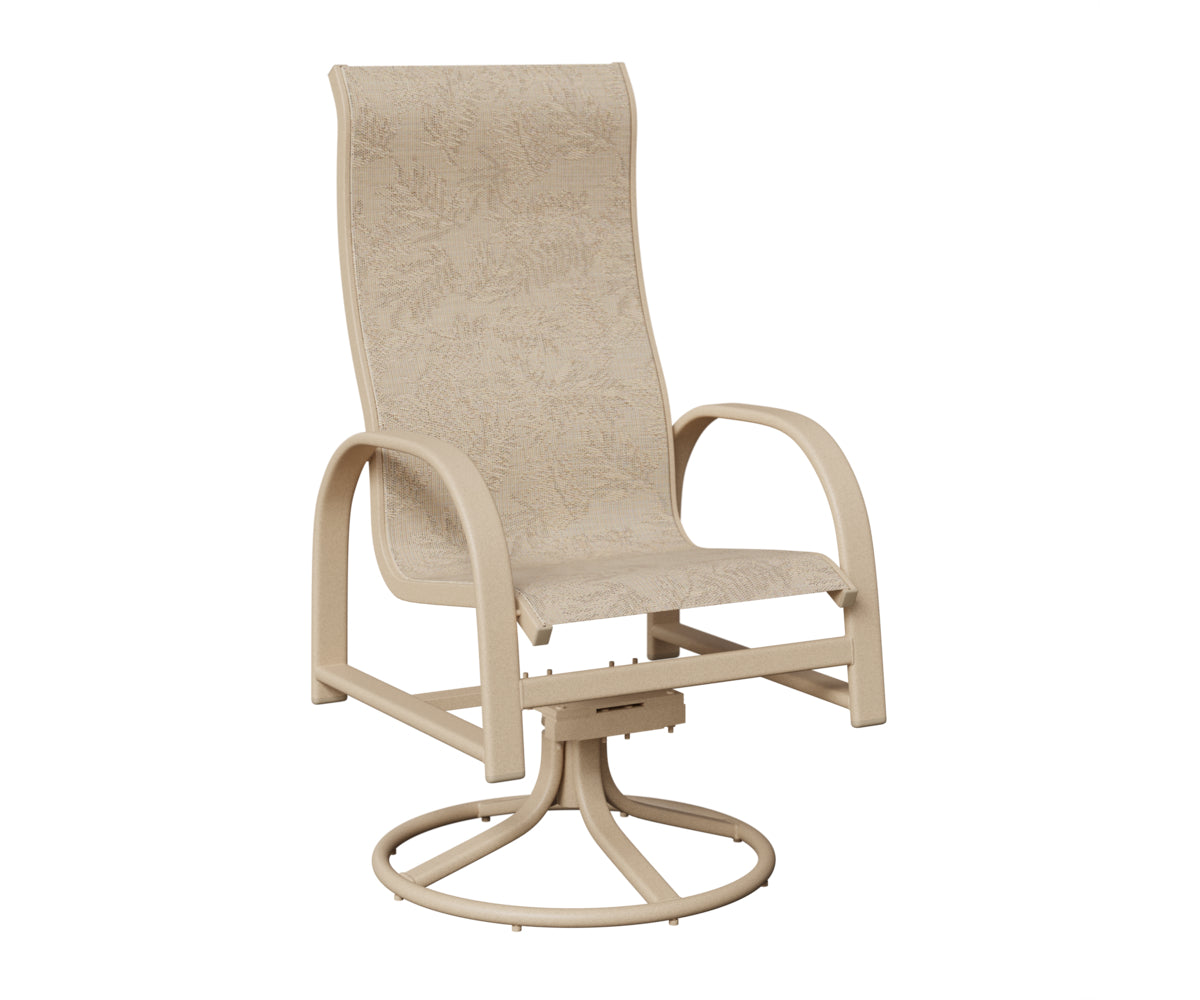 Murphy High Back Sling Swivel Rocker Dining Chair