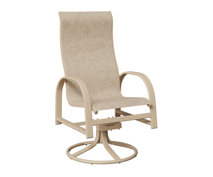 Murphy High Back Sling Swivel Rocker Dining Chair