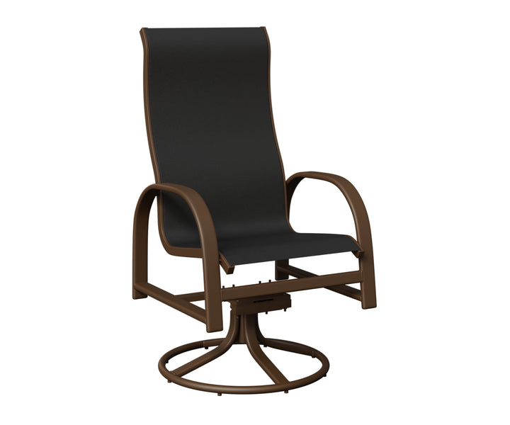 Murphy High Back Sling Swivel Rocker Dining Chair