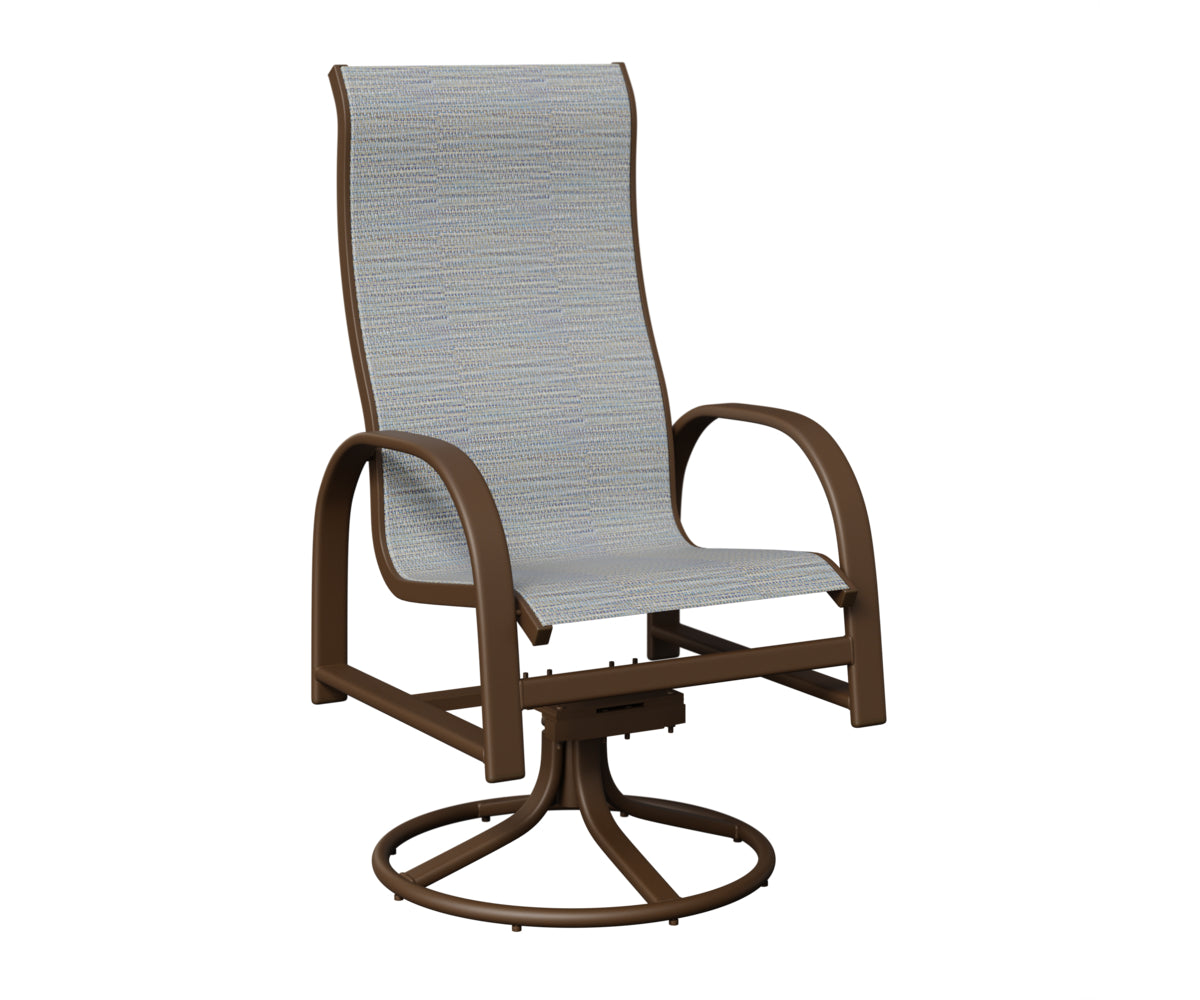 Murphy High Back Sling Swivel Rocker Dining Chair