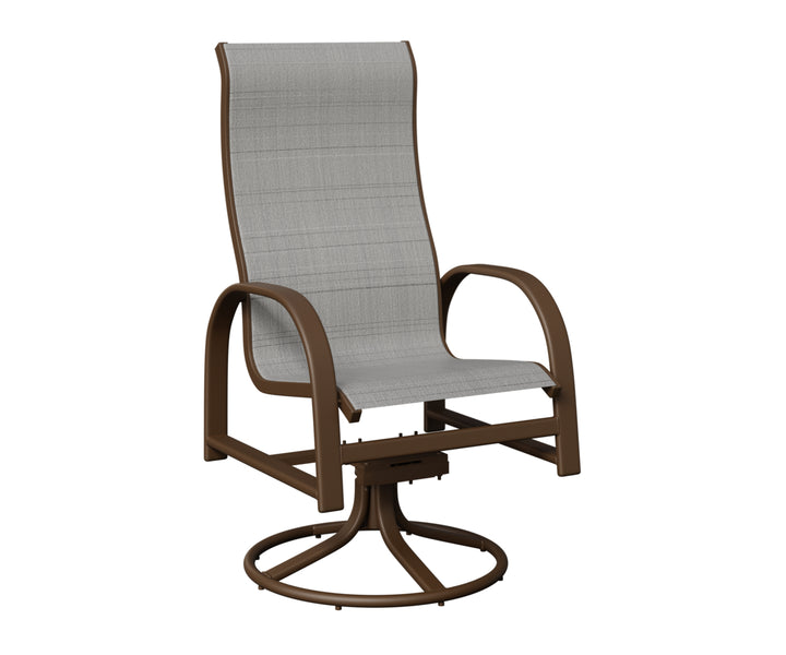 Murphy High Back Sling Swivel Rocker Dining Chair