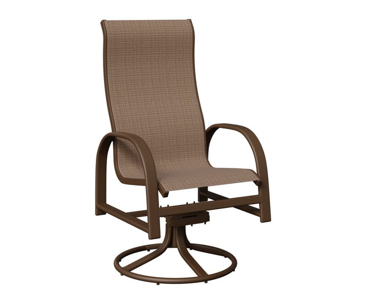 Murphy High Back Sling Swivel Rocker Dining Chair