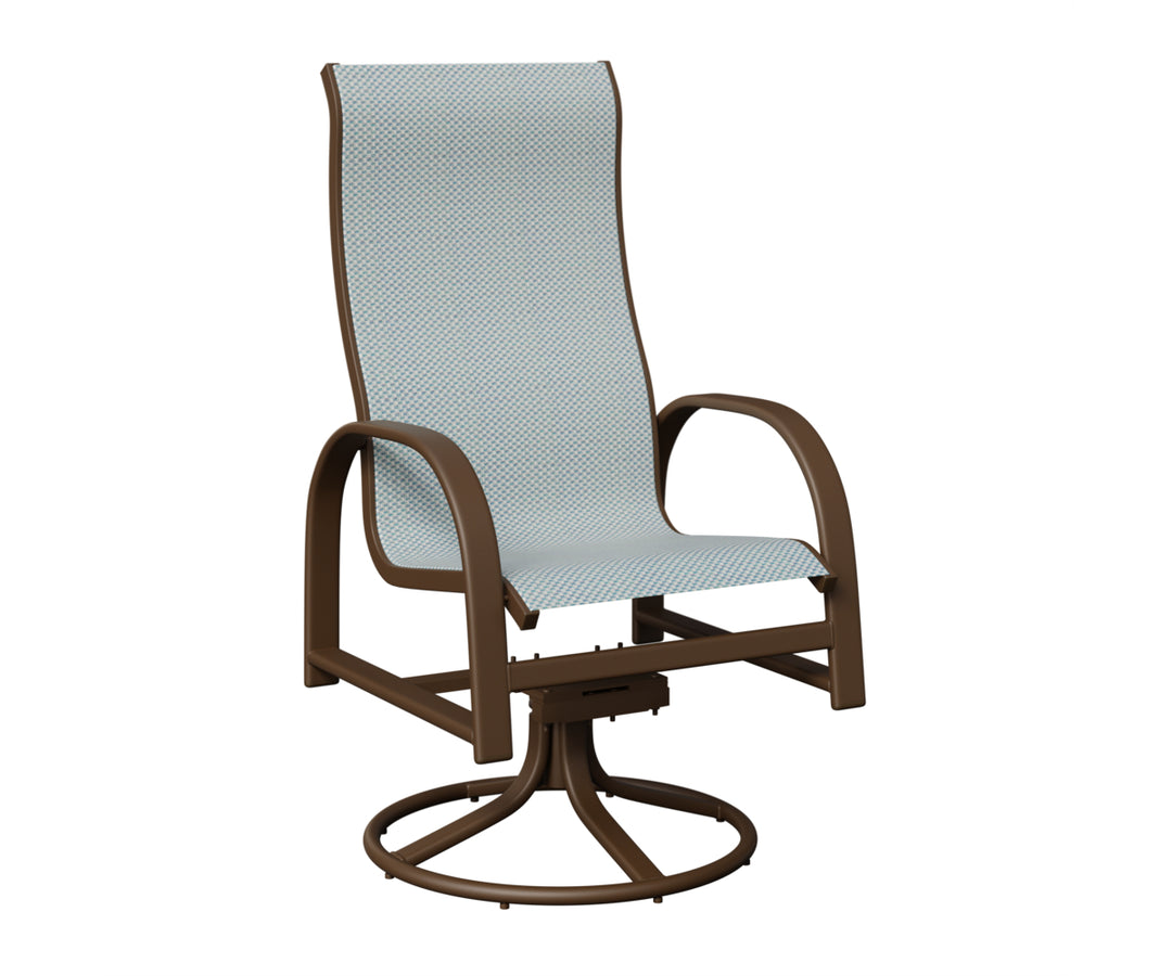 Murphy High Back Sling Swivel Rocker Dining Chair