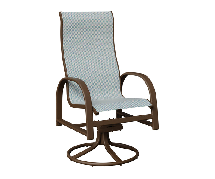 Murphy High Back Sling Swivel Rocker Dining Chair