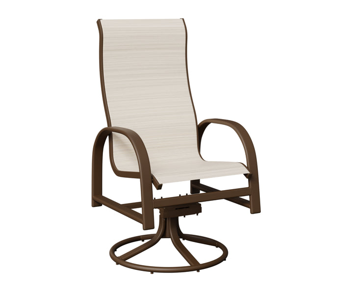Murphy High Back Sling Swivel Rocker Dining Chair