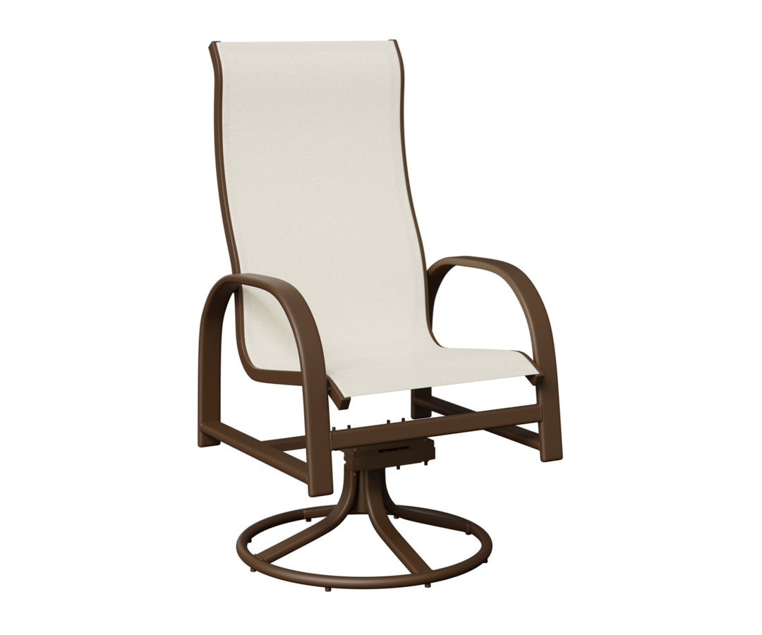 Murphy High Back Sling Swivel Rocker Dining Chair