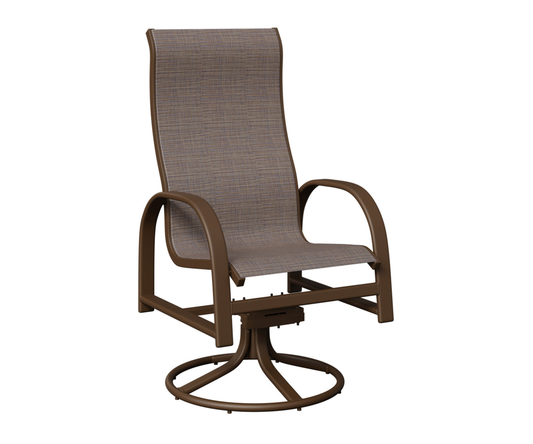 Murphy High Back Sling Swivel Rocker Dining Chair