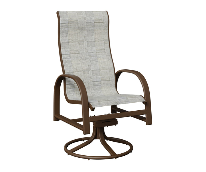 Murphy High Back Sling Swivel Rocker Dining Chair