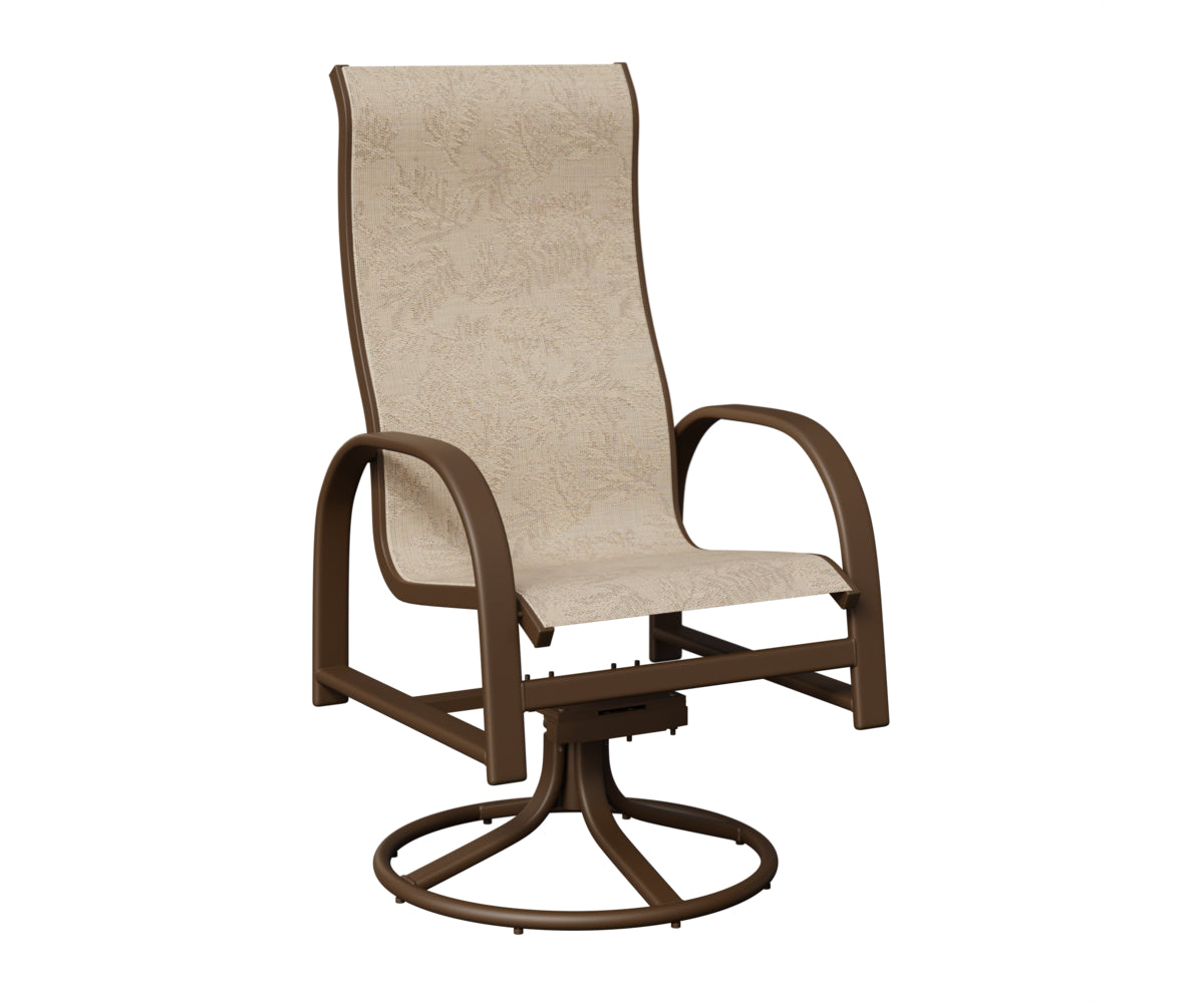 Murphy High Back Sling Swivel Rocker Dining Chair