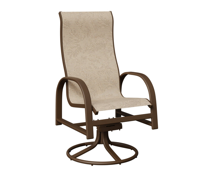 Murphy High Back Sling Swivel Rocker Dining Chair
