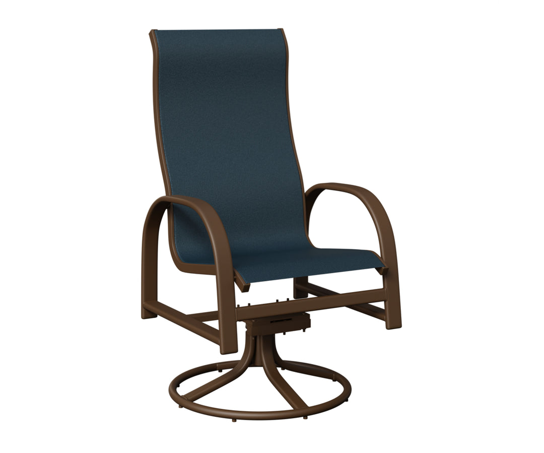 Murphy High Back Sling Swivel Rocker Dining Chair