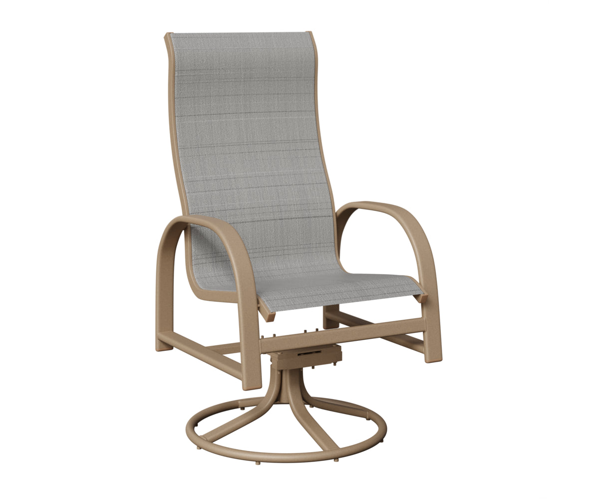 Murphy High Back Sling Swivel Rocker Dining Chair