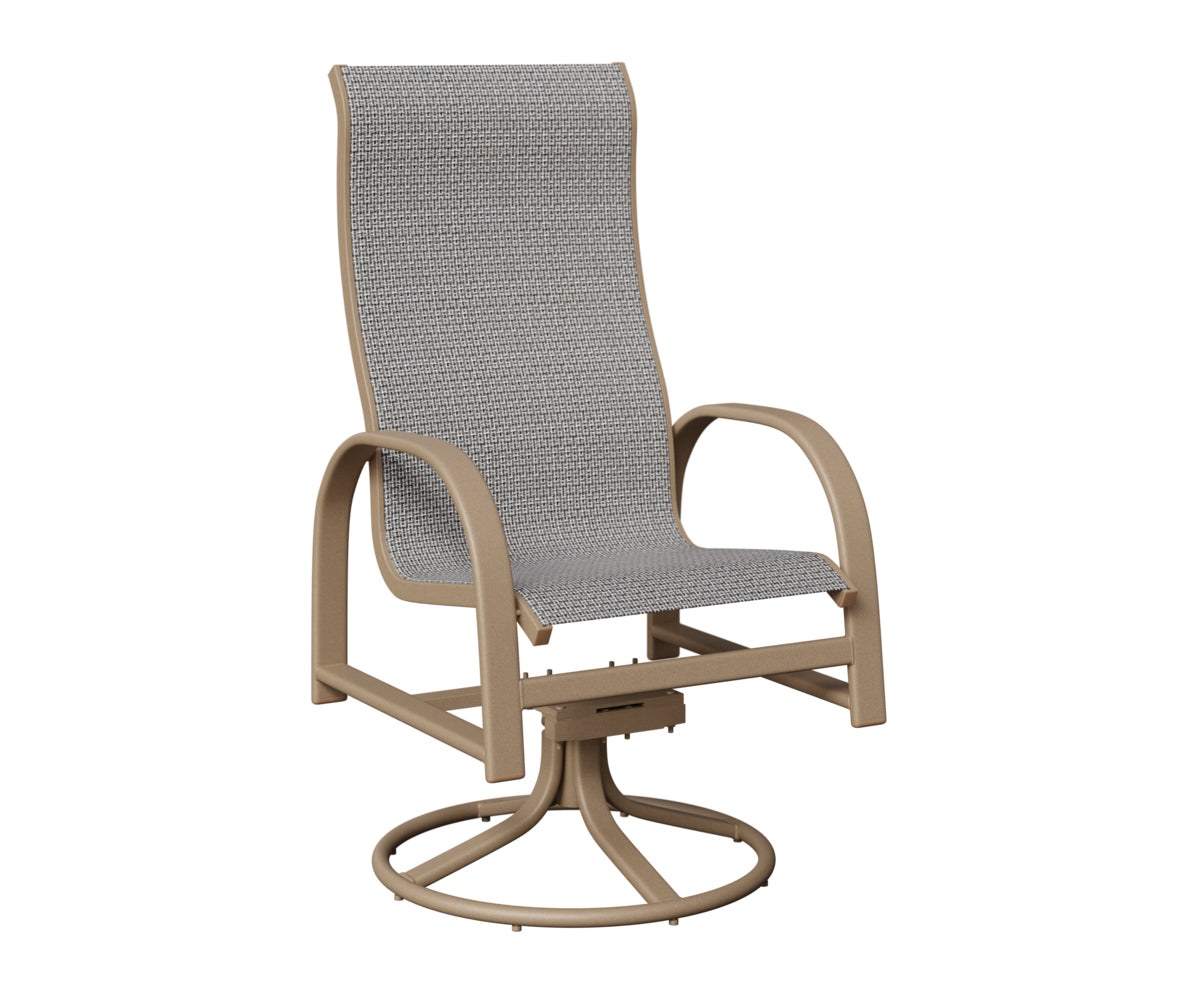 Murphy High Back Sling Swivel Rocker Dining Chair