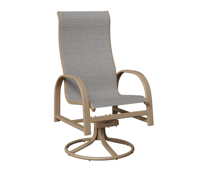 Murphy High Back Sling Swivel Rocker Dining Chair