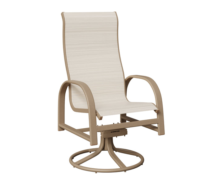 Murphy High Back Sling Swivel Rocker Dining Chair