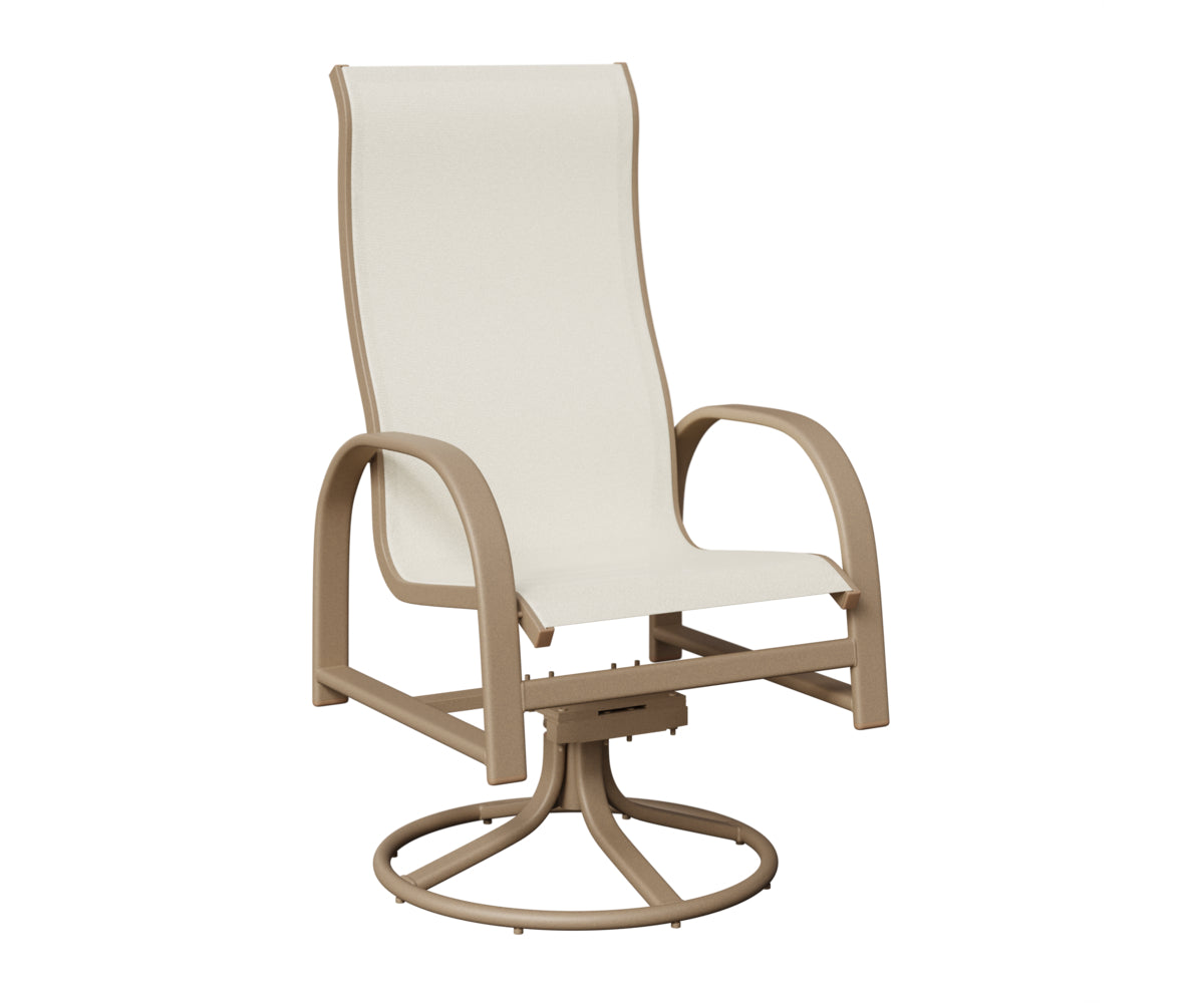 Murphy High Back Sling Swivel Rocker Dining Chair