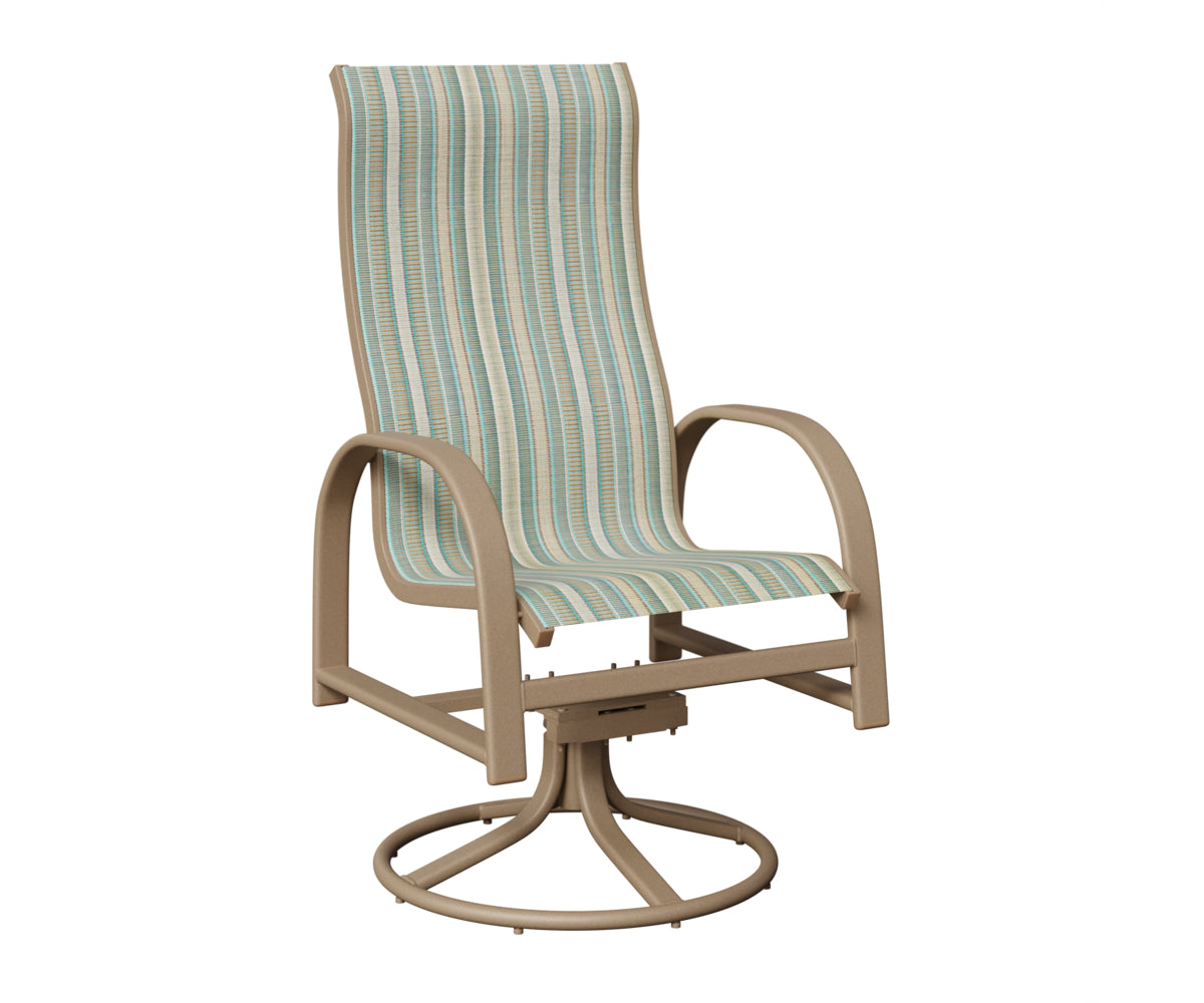 Murphy High Back Sling Swivel Rocker Dining Chair