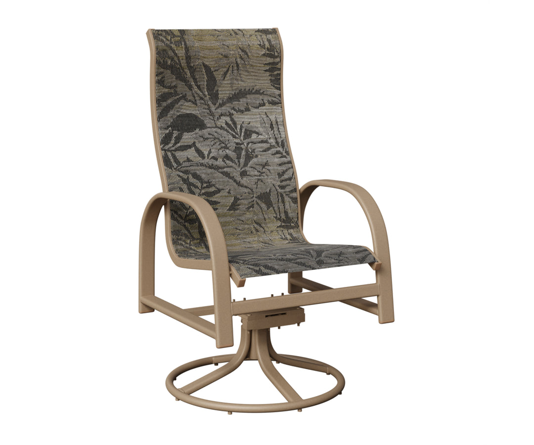 Murphy High Back Sling Swivel Rocker Dining Chair