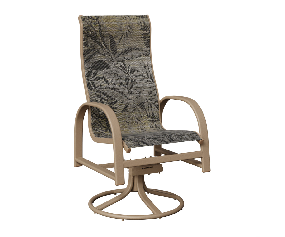 Murphy High Back Sling Swivel Rocker Dining Chair