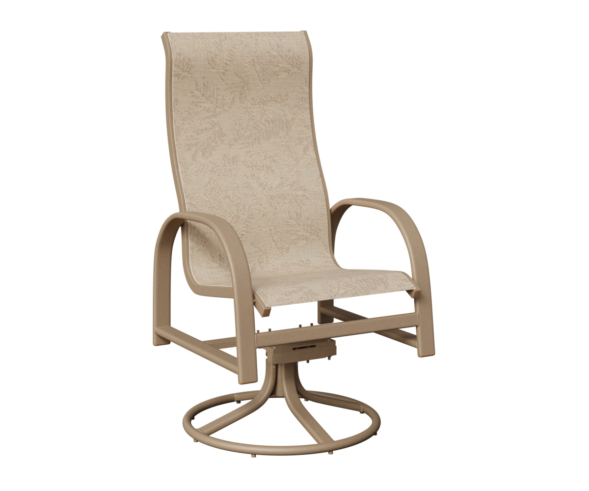 Murphy High Back Sling Swivel Rocker Dining Chair