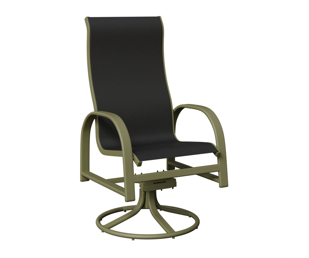 Murphy High Back Sling Swivel Rocker Dining Chair
