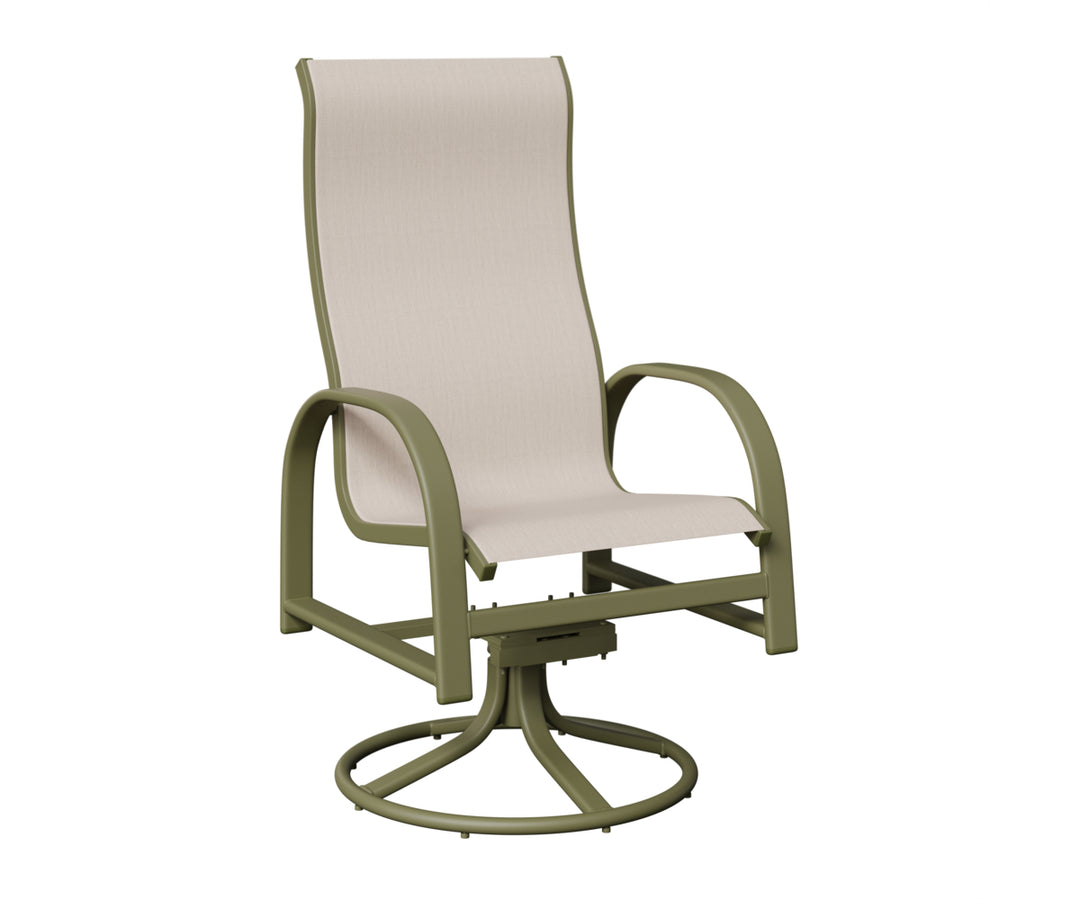 Murphy High Back Sling Swivel Rocker Dining Chair
