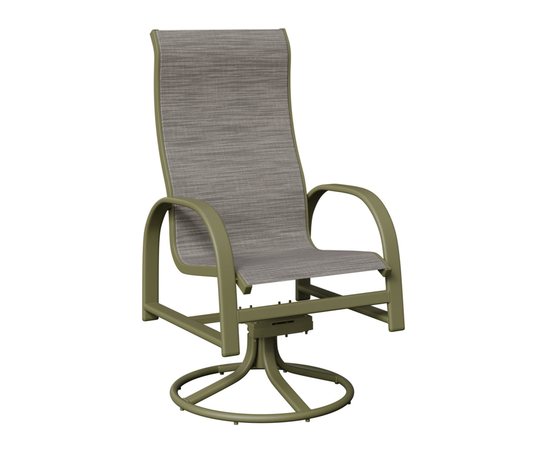 Murphy High Back Sling Swivel Rocker Dining Chair
