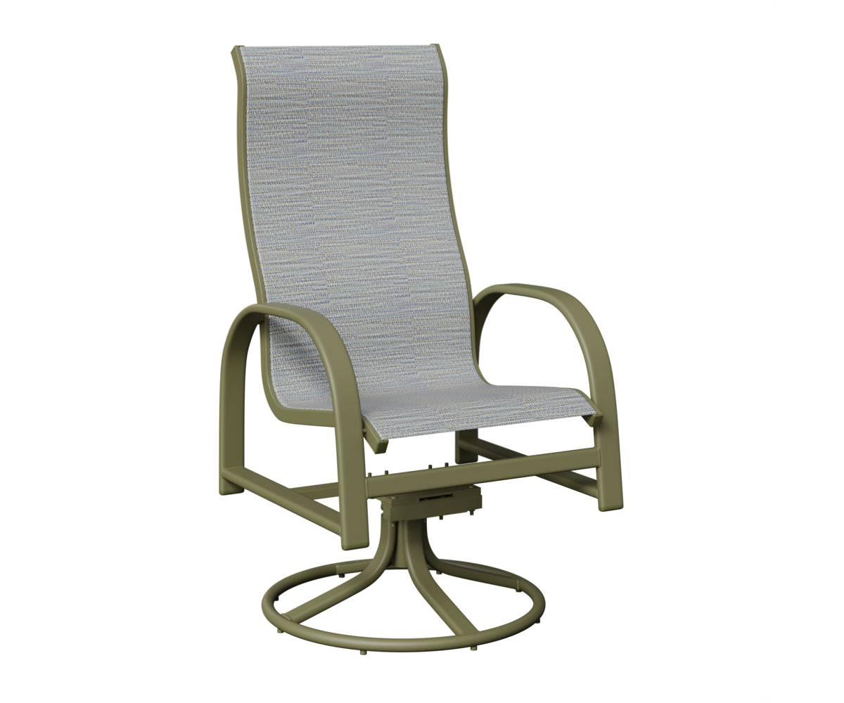 Murphy High Back Sling Swivel Rocker Dining Chair