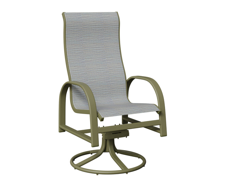 Murphy High Back Sling Swivel Rocker Dining Chair
