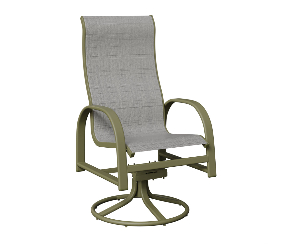 Murphy High Back Sling Swivel Rocker Dining Chair