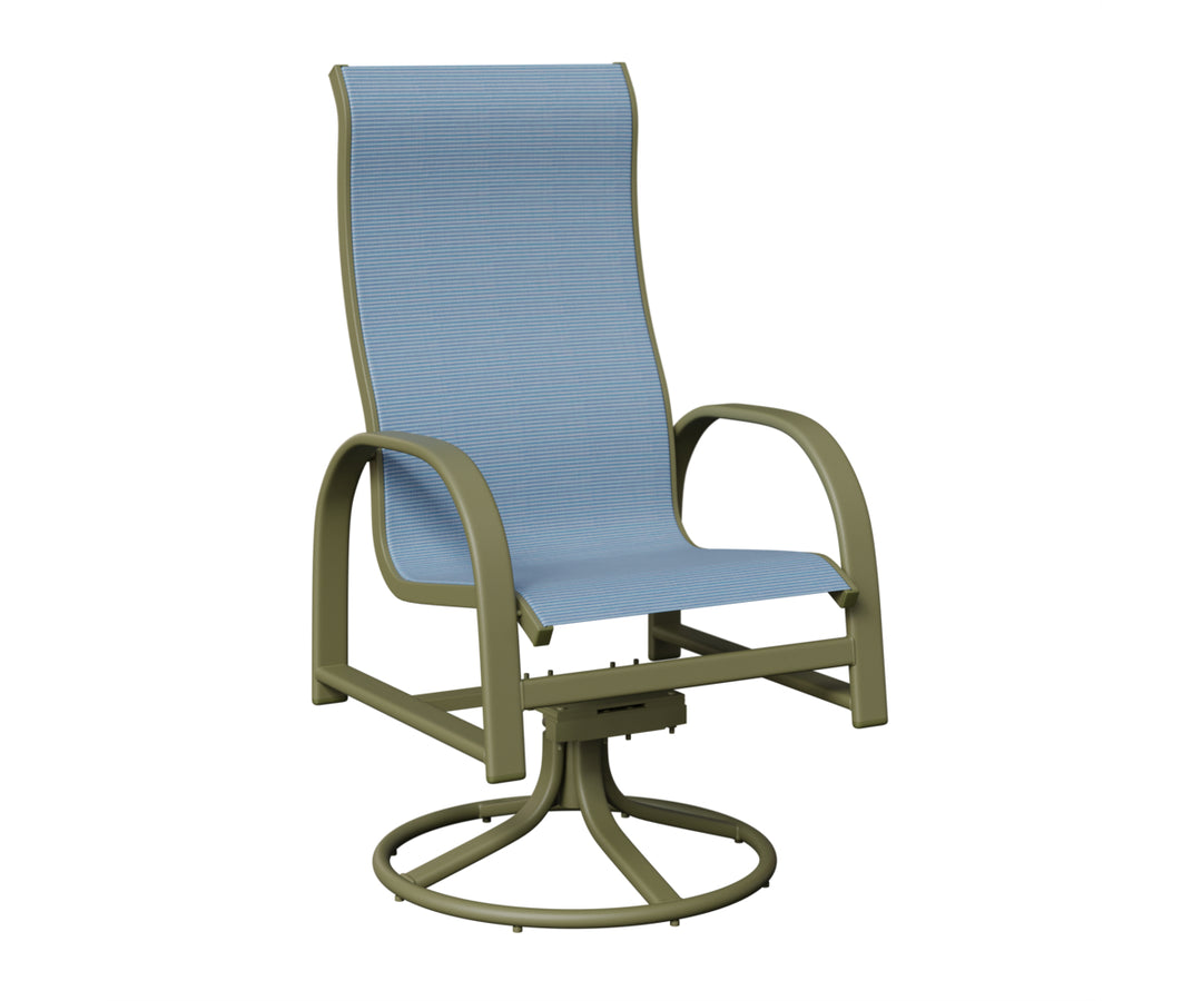Murphy High Back Sling Swivel Rocker Dining Chair