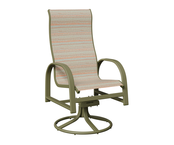 Murphy High Back Sling Swivel Rocker Dining Chair