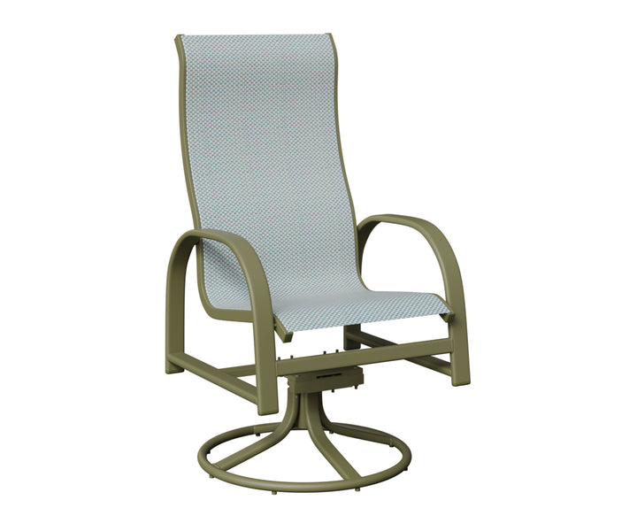 Murphy High Back Sling Swivel Rocker Dining Chair