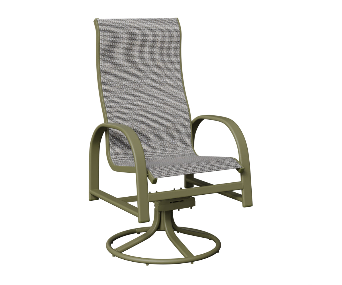 Murphy High Back Sling Swivel Rocker Dining Chair