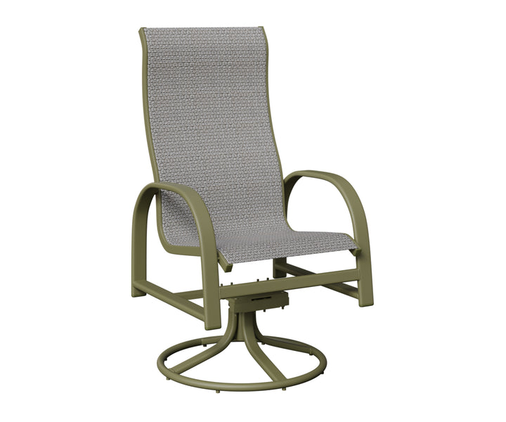Murphy High Back Sling Swivel Rocker Dining Chair