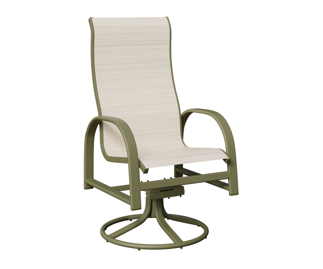 Murphy High Back Sling Swivel Rocker Dining Chair